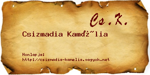 Csizmadia Kamélia névjegykártya